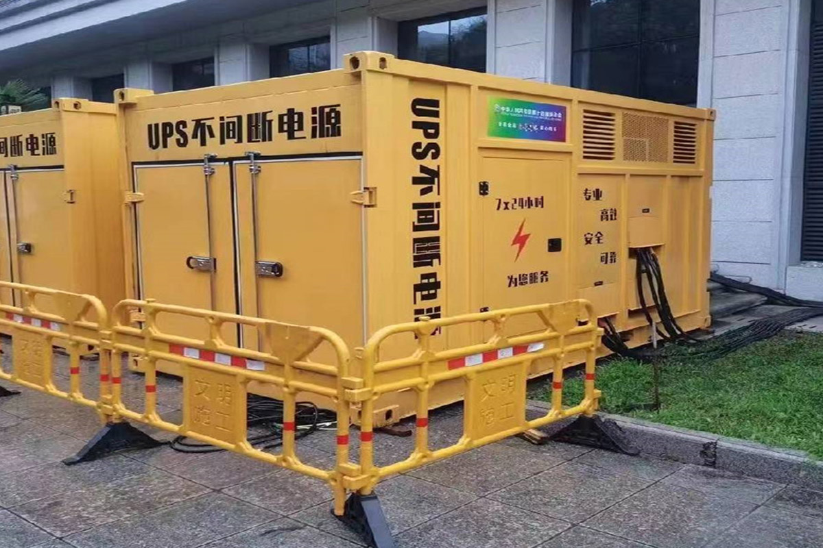 打安镇发电机租赁施工现场