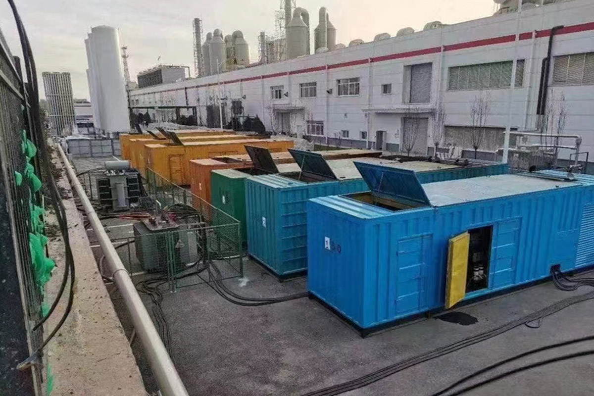 打安镇发电机租赁施工现场